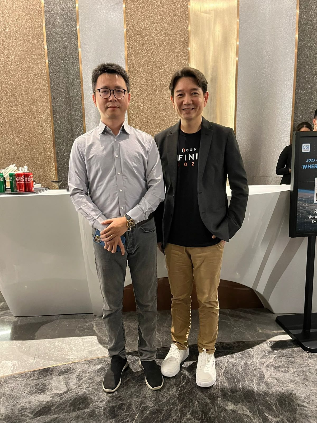 Nico Luo at an Origin Infinity event